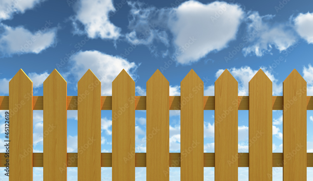 Fence and Blue Sky Fence and Blue Sky