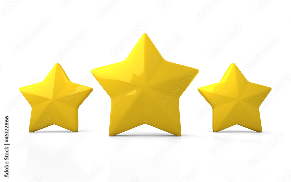 Obraz premium Isolated Three Stars