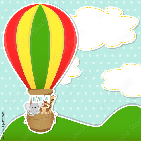 baby shower - hot air ballon - mongolfiera