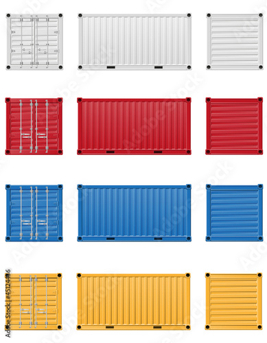 cargo container vector illustration photo
