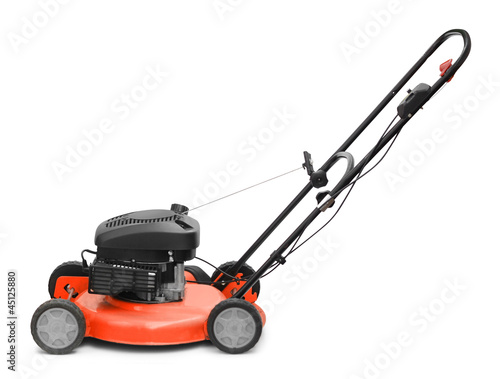 Lawn mower isolated on white