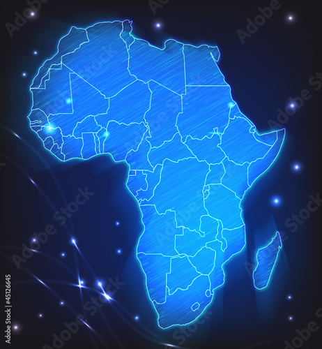 Gescribbelte Afrikakarte
