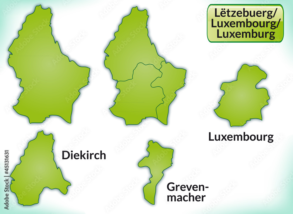 Grenzkarte von Luxemburg