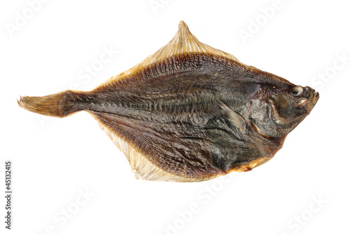 Salted flounder isolated on the white background