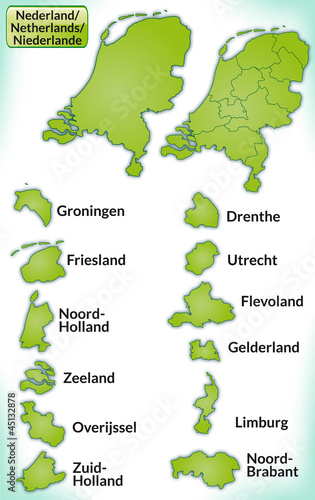 Grenzkarte vder Niederlande
