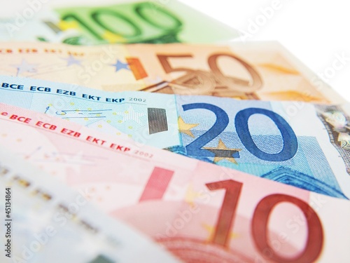 Euro currency bank notes