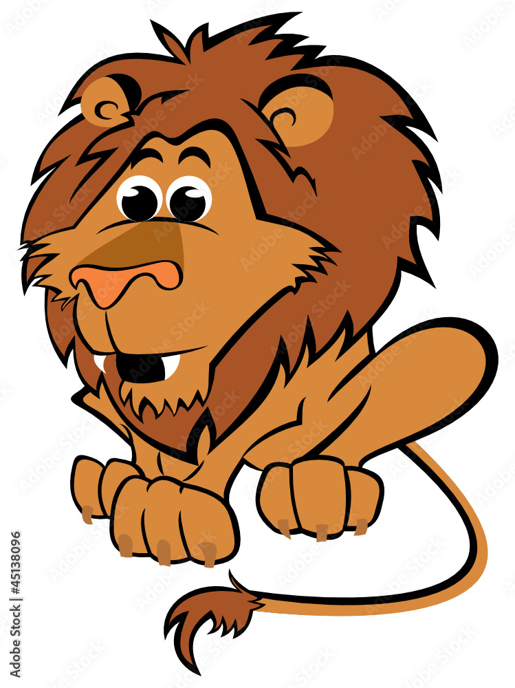 Fototapeta premium Cartoon illustration of leo zodiac sign