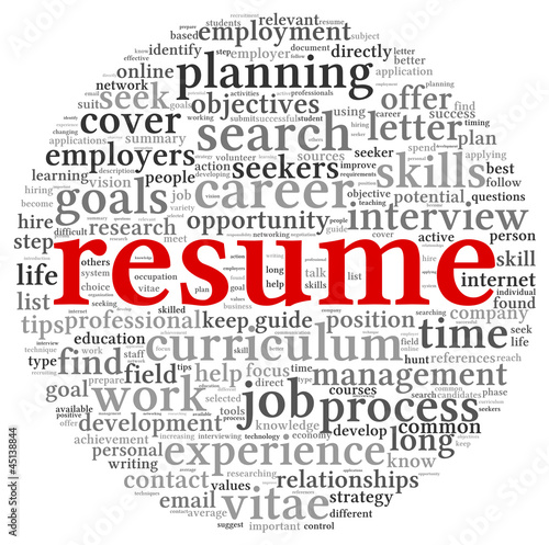 Resume concept words