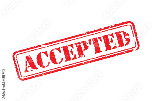 Accepted rubber stamp