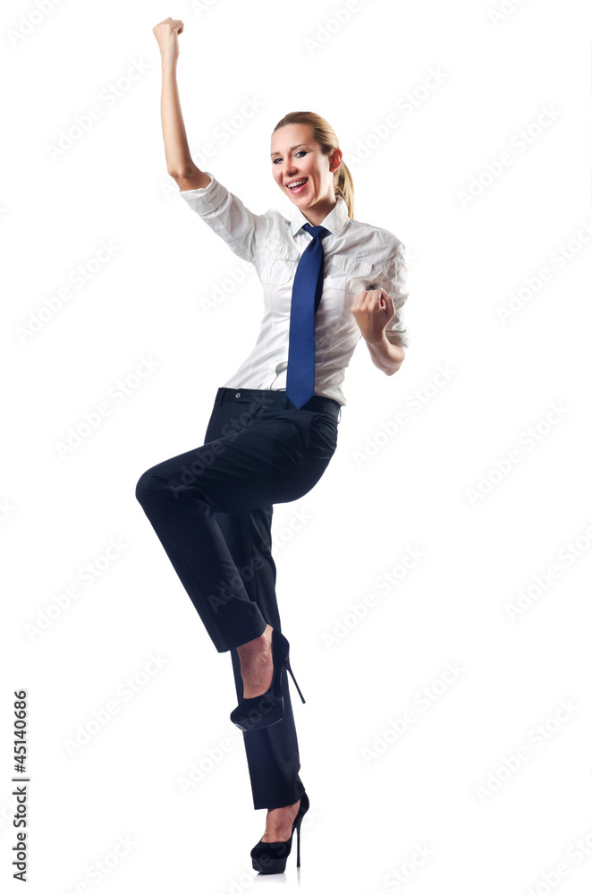 Businesswoman isolated on the white Businesswoman isolated on the white