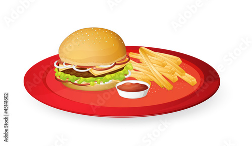fingerchips and burger