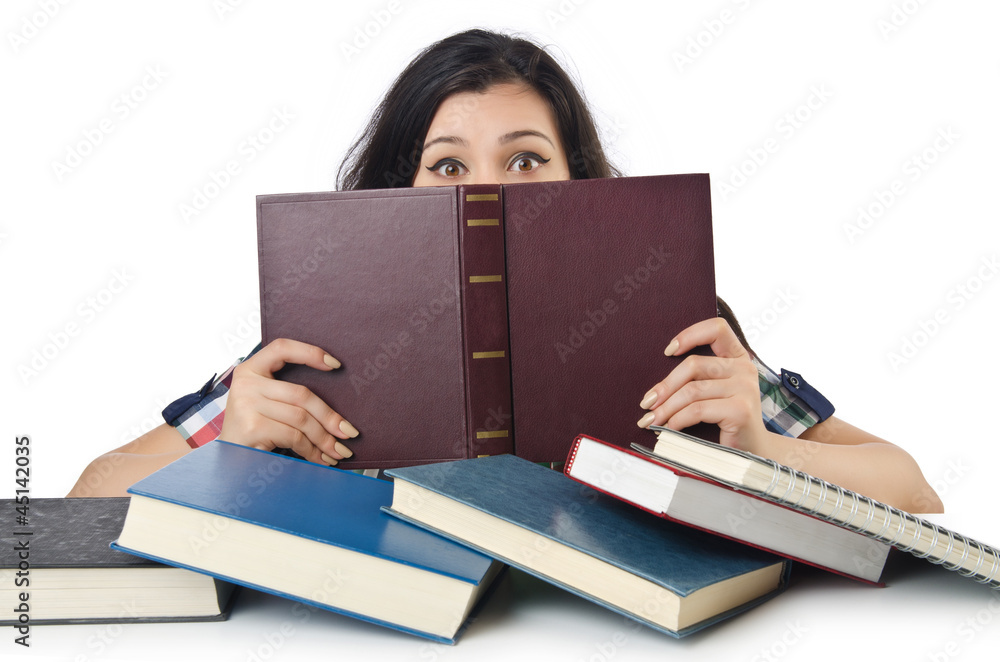 Student preparing for the exams Student preparing for the exams