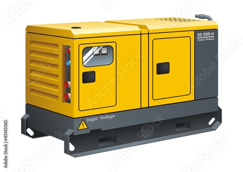 Stationary Diesel Generator vector