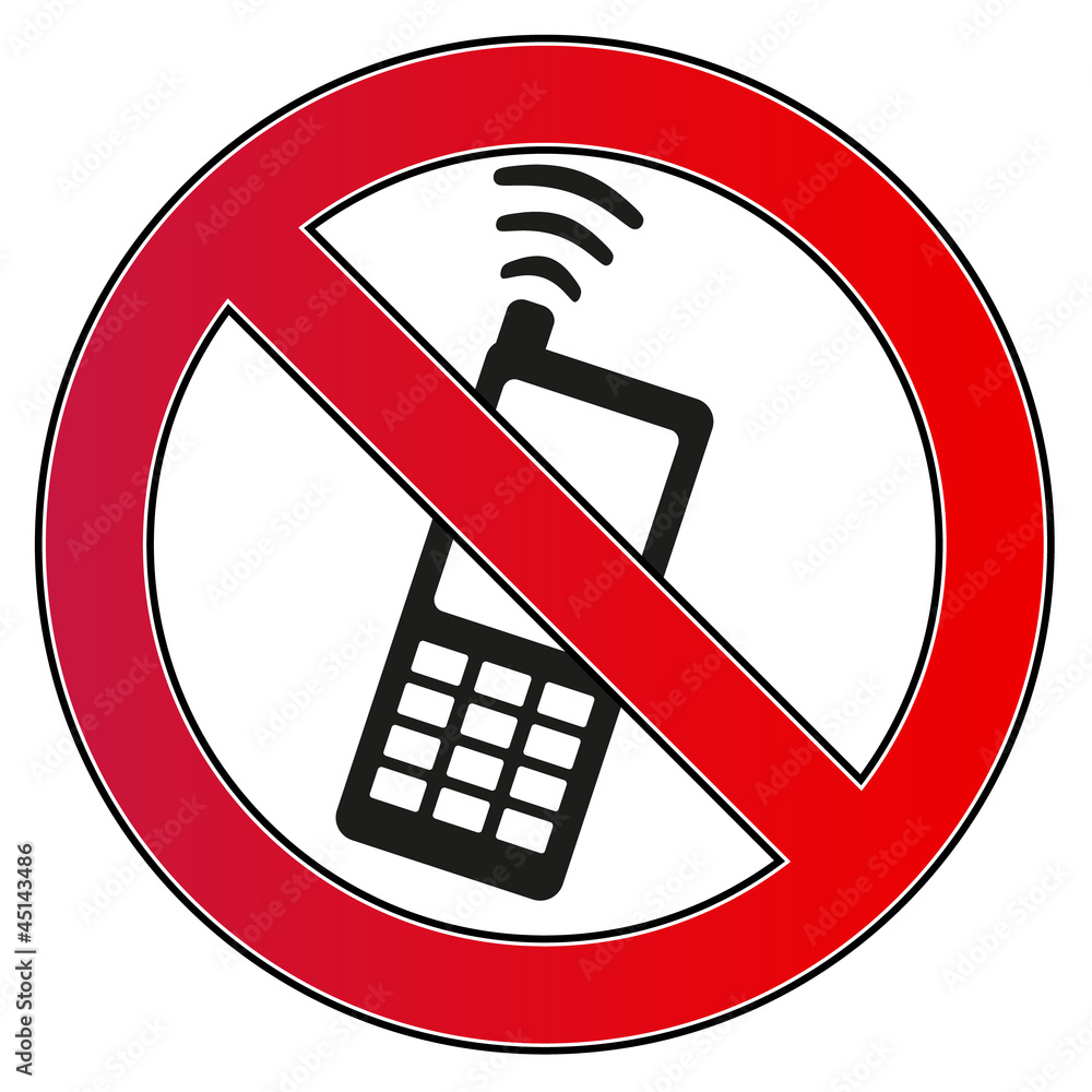 Verbotsschild Handy Smartphone – Stock-Vektorgrafik | Adobe Stock
