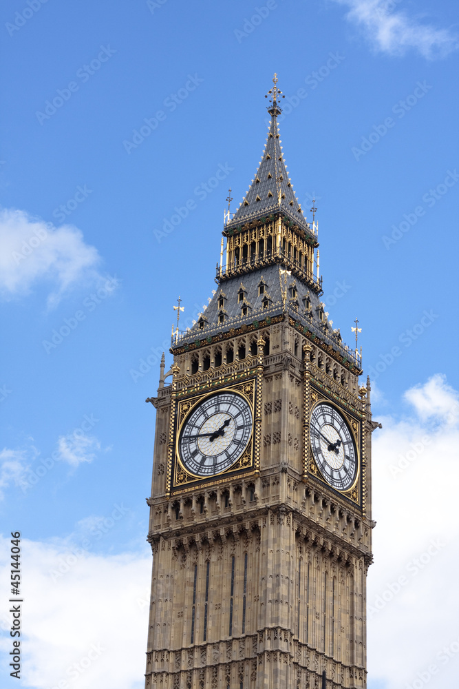 Big Ben (Palace of Westminster clock tower), London, UK