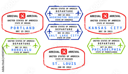 United States passport stamps