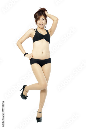 young Asian girl in bikini 