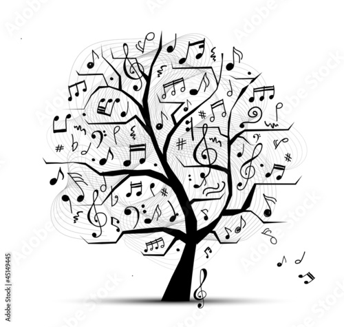 Abstract musical tree for your design