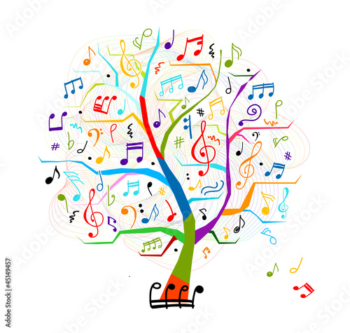 Abstract musical tree for your design