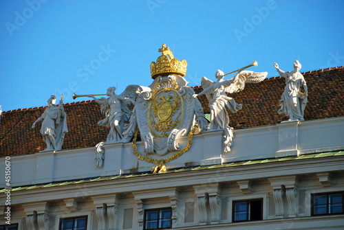 Statues on the Hofburg Palace, Vienna photo