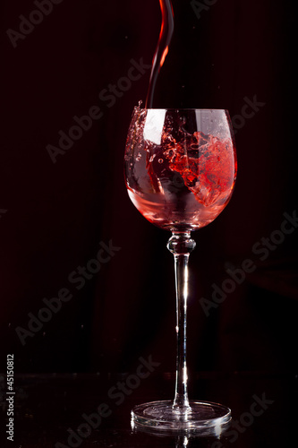 Glass of wine photo