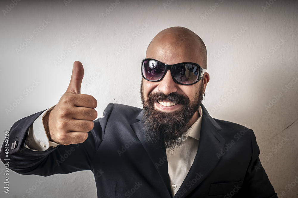 bouncer with jacket and sunglasses bouncer with jacket and sunglasses
