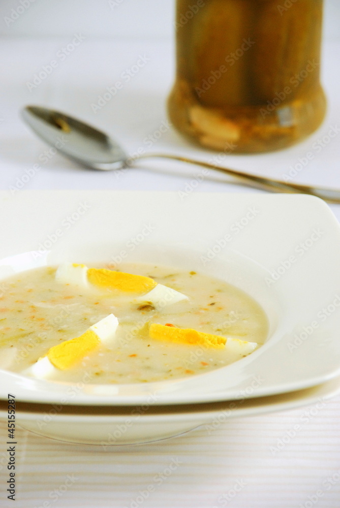 Zupa ogórkowa Pickled cucumber soup Zupa ogórkowa Pickled cucumber soup