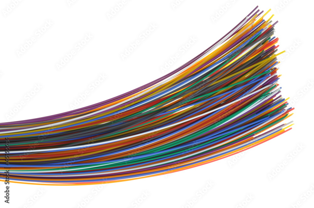 Data transmission, cable on a white background Data transmission, cable on a white background