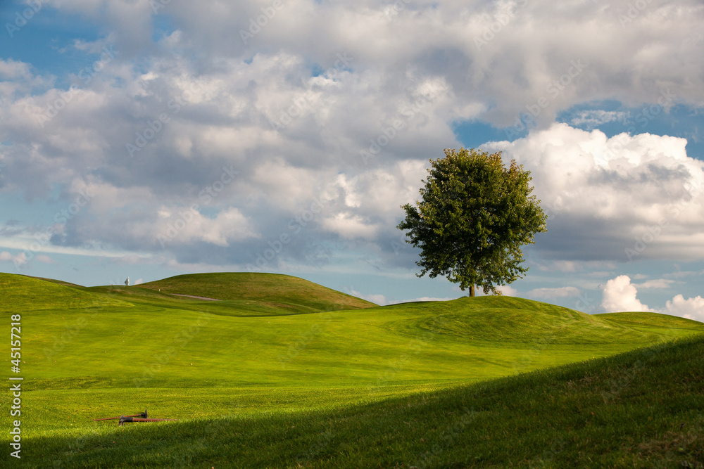 Fototapeta premium On the golf course in Prague, Czech Republic