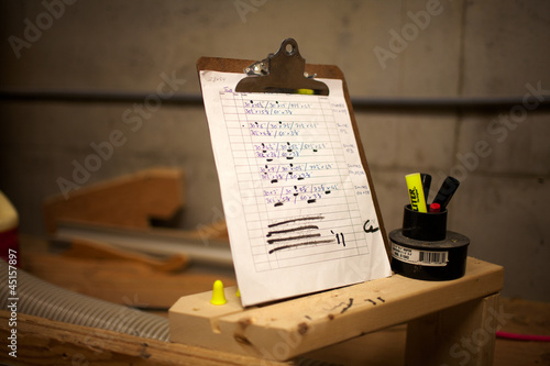 clipboard and marker