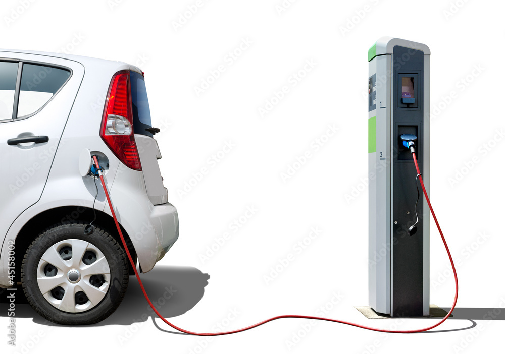E-Car Seitenansicht isoliert E-Car Seitenansicht isoliert