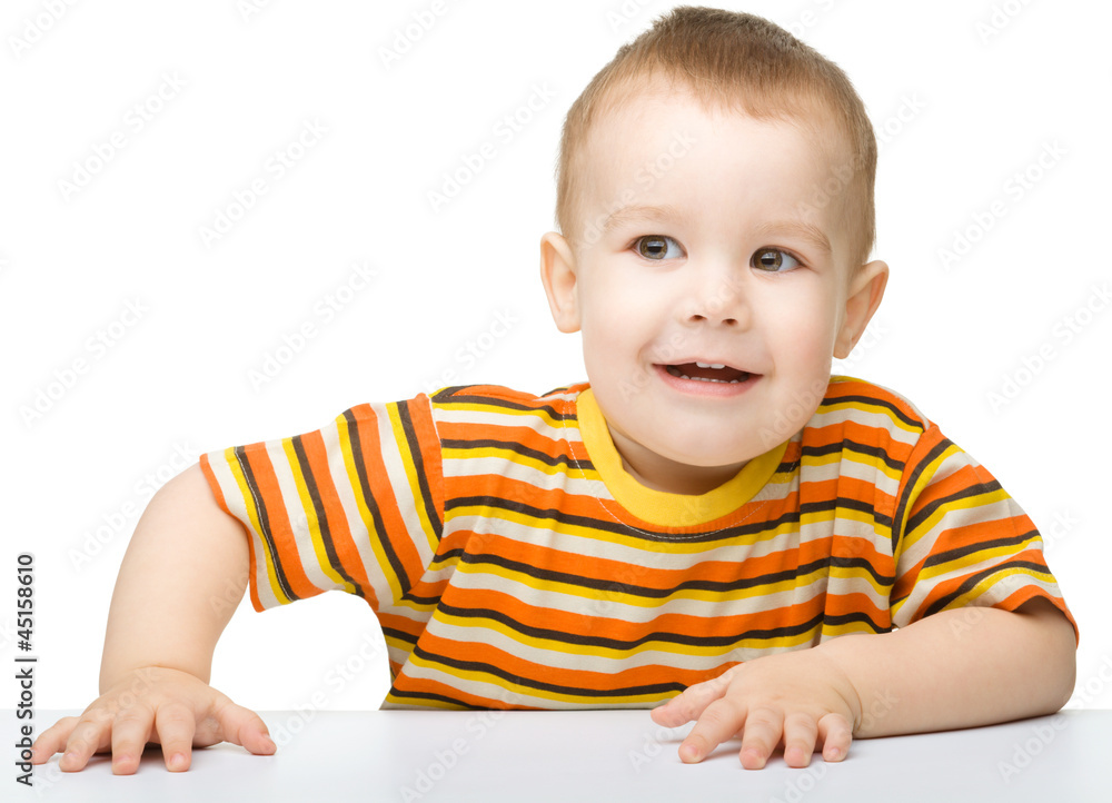 Portrait of a cute and cheerful little boy Portrait of a cute and cheerful little boy