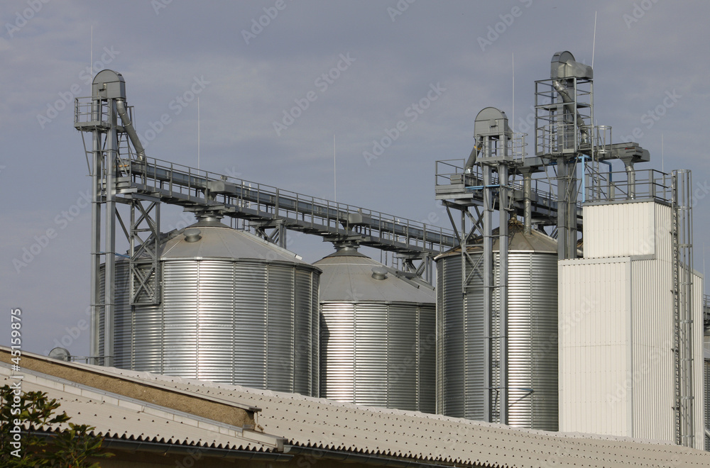 Obraz premium silos agriculture buildings