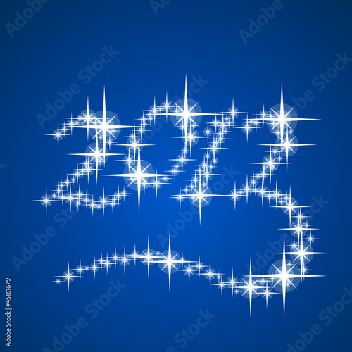 2013’s New Year vector stars numbers