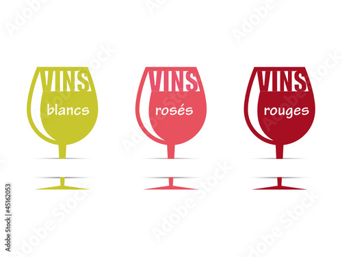picto vins blanc rosé rouge