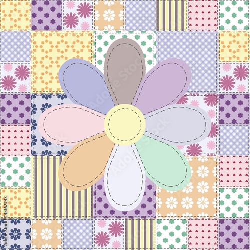 patchwork background with different patterns