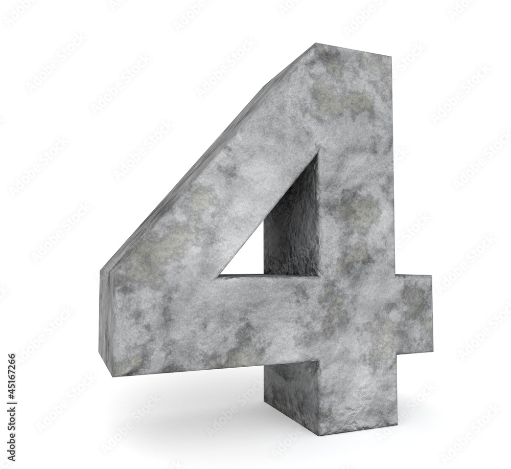 Fototapeta premium stone number collection - number 4