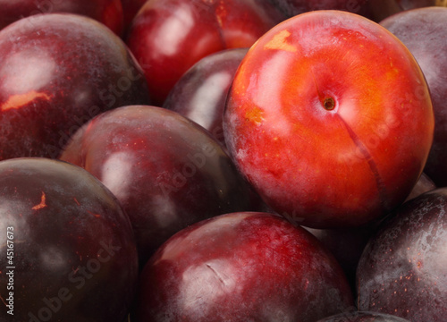 Plums on the market