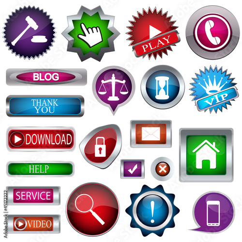 colored button