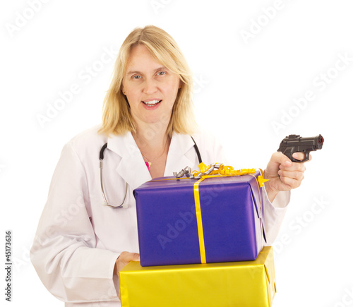 Medical doctor with gifts and a gun