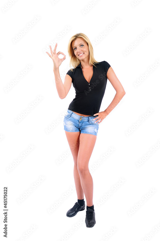 Isolated Casual Girl Isolated Casual Girl