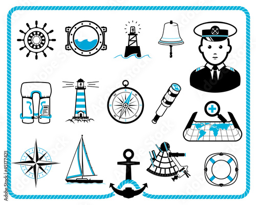 Nautical frame and icons