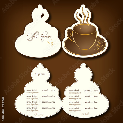 Coffee menu design