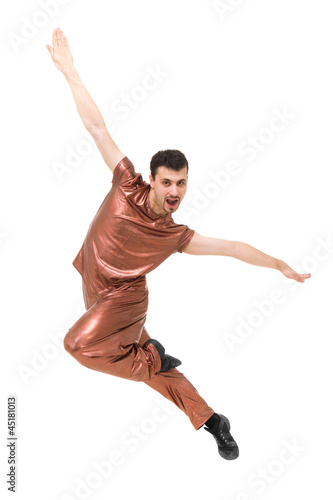 Young modern dancer showing some movements