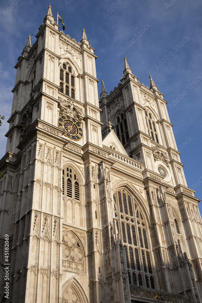 Facade of Westminster Abbey, London