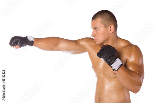 Male boxer, a fighter. Sports. © A.Pavlov
