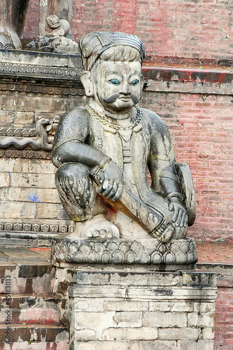 Ancient statue in the Bhakt...
