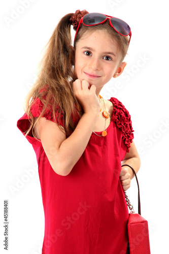 Cute little girl in her mot...