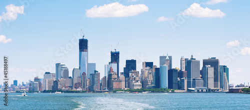 Panoramic image of lower Manhattan skyline. #45188497