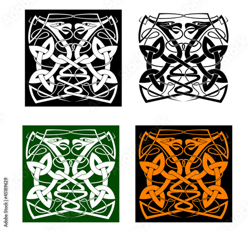 Two birds in celtic style
